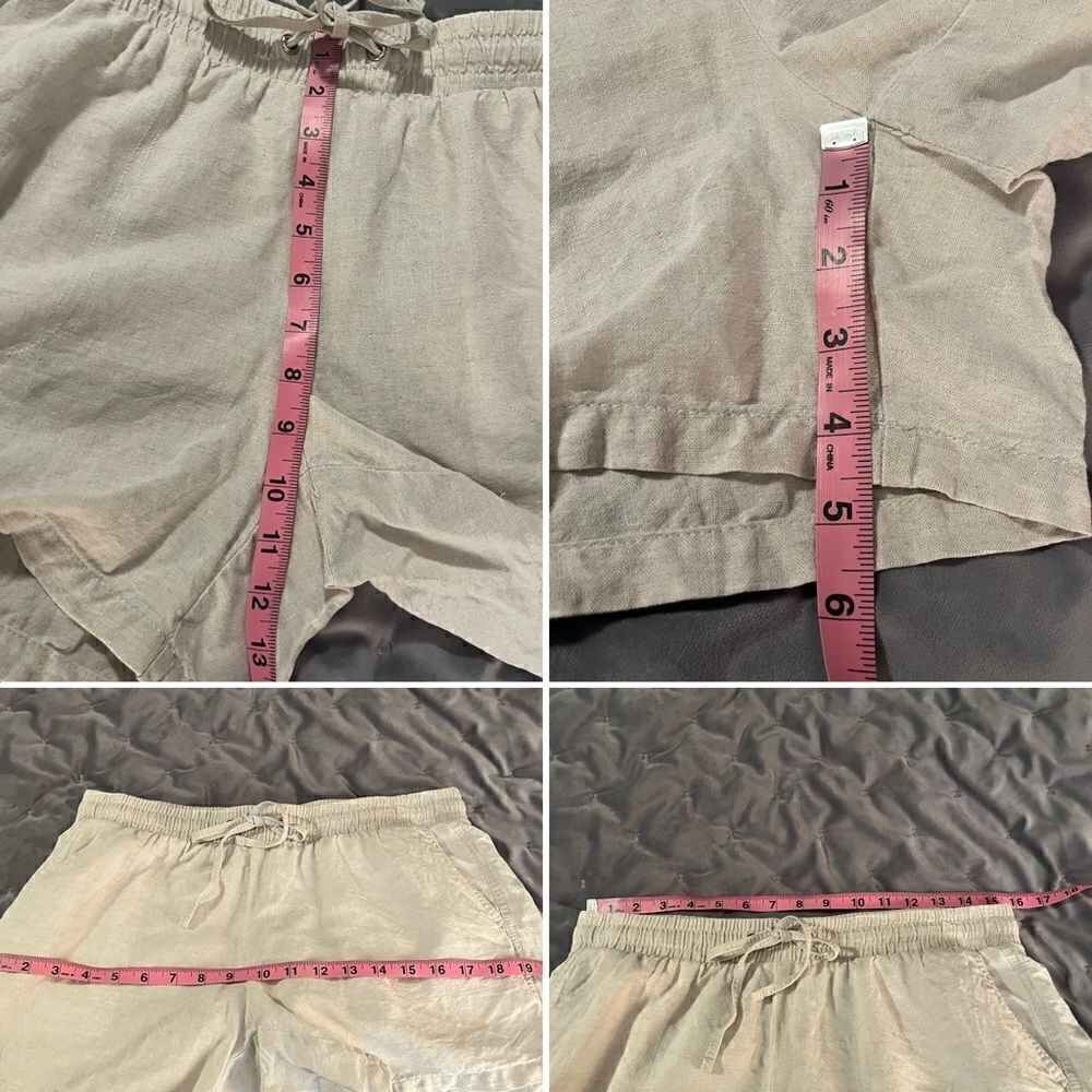 Amazon Essentials Women's 4.5" Inseam Drawstring Linen Blend Short M - Picture 8 of 9
